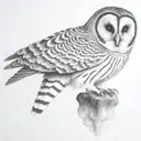 barred owl tattoo design idea