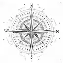 A compass with intricate dotwork detailing, surrounded by birds in flight, symbolizing the journey towards mental well-being and finding one's true north tattoo design idea
