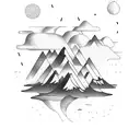 sunset ocean mountains waterfalls undewawater philippines tattoo design idea