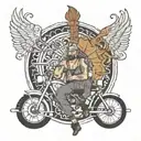 Life of an adventure guy and courage men , hustler,musician , biker and filmaker with mandala art  tattoo design idea