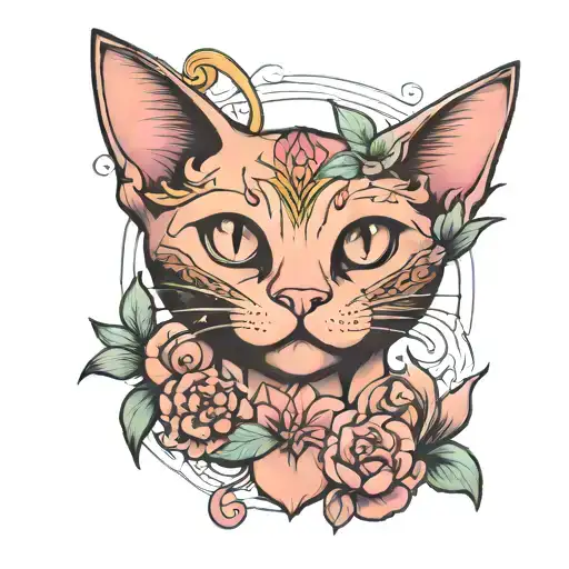pussy tattoo design idea