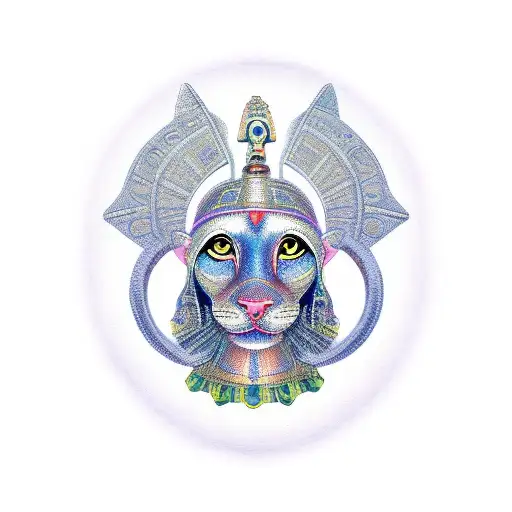 sekhmet god tattoo design idea