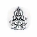 lord hanuman praying to lord sri ram with pure devotion realistic tattoo design tattoo design idea