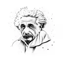 Rick with Einstein rooling joint tattoo design idea