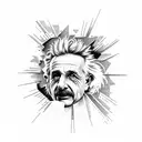 Rick with Einstein rooling joint tattoo design idea
