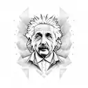 Rick with Einstein rooling joint tattoo design idea
