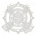 beautiful simple Buddhist symbol tattoo design idea