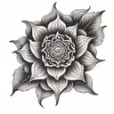 buddhist petal structure tattoo design idea
