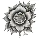 buddhist petal structure tattoo design idea