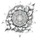buddhist petal structure tattoo design idea