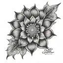 buddhist petal structure tattoo design idea