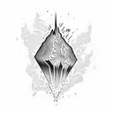 volcano tattoo design idea