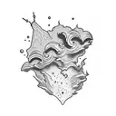 volcano tattoo design idea