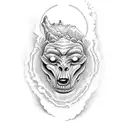 volcano tattoo design idea