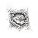 volcano tattoo design idea
