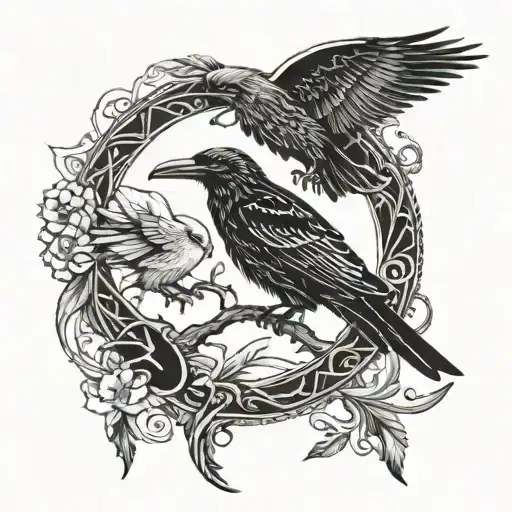 Hugin y Munin tattoo design idea