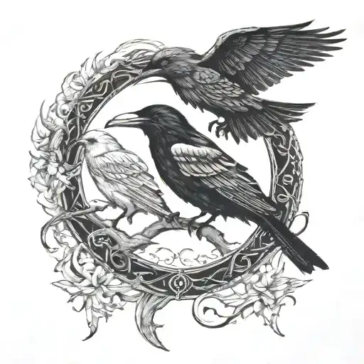Hugin y Munin tattoo design idea