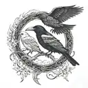 Hugin y Munin tattoo design idea