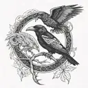 Hugin y Munin tattoo design idea