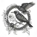 Hugin y Munin tattoo design idea