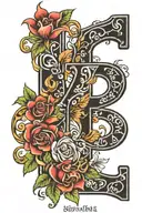 kids initials     tattoo design idea