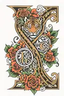 kids initials     tattoo design idea