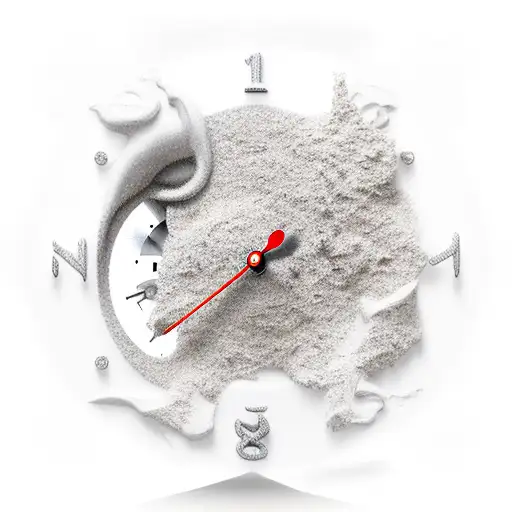 clock dropping sand  tattoo design idea