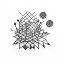 Indigenous cactus woman tattoo design idea