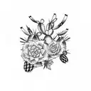 Indigenous cactus woman tattoo design idea