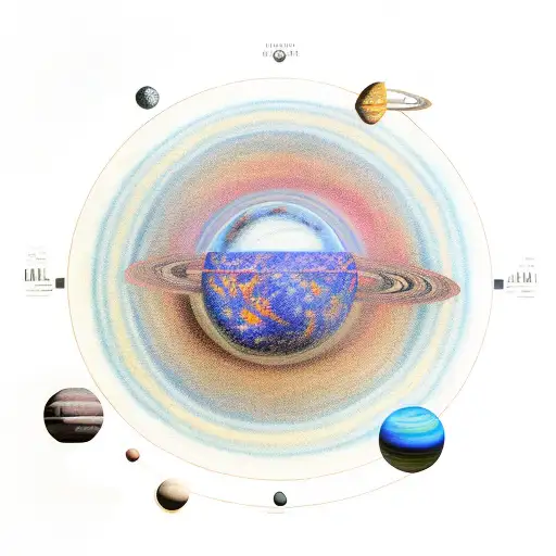 solar system with charas  tattoo design idea