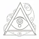 eye into the charmed's logo tattoo design idea