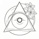 eye into the charmed's logo tattoo design idea