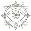 eye into the charmed's logo tattoo design idea