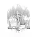 willow tree tattoo design idea