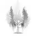 willow tree tattoo design idea