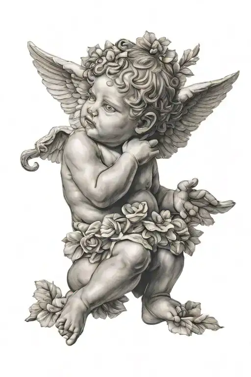 cherub tattoo design idea