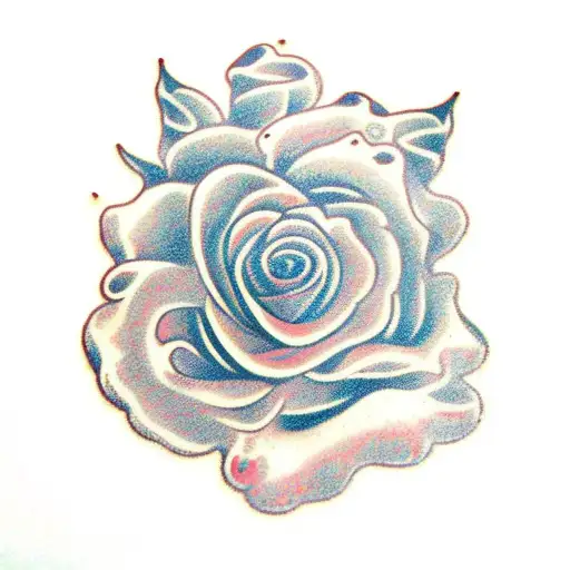 999 with dead rose  tattoo design idea