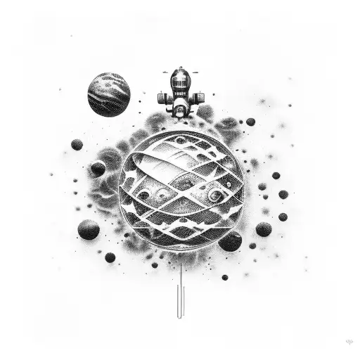 milky way tattoo design idea