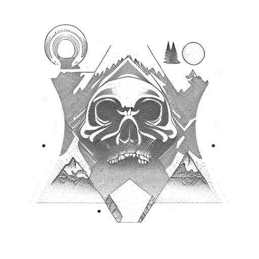 road to the mountain in la paz bolivia  tattoo design idea