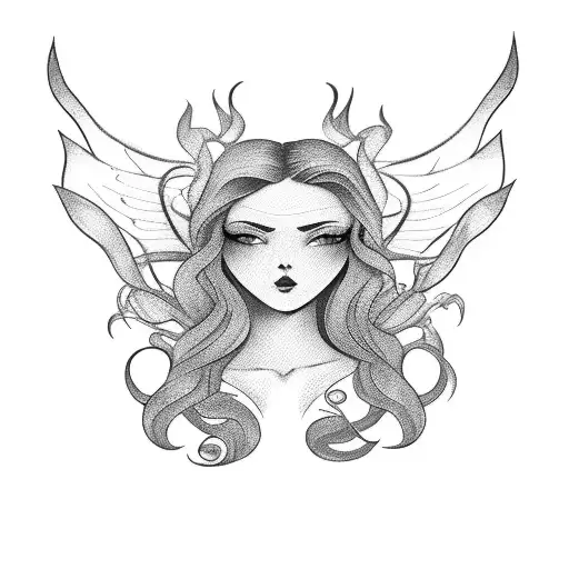 siren tattoo design idea