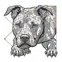 A pitbull doing judo moves with children cheering in the background tattoo design idea