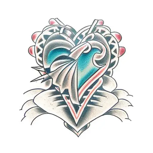 heart broken  tattoo design idea