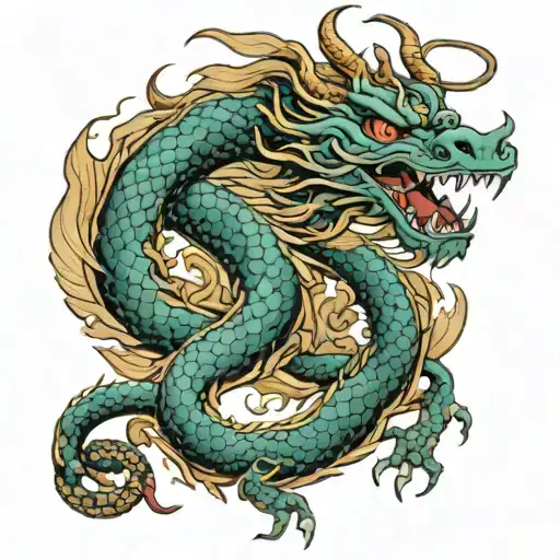 Phillippines, Italian, and chinese dragon intertwined tattoo design idea