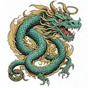 Phillippines, Italian, and chinese dragon intertwined tattoo design idea