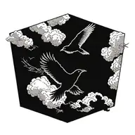 one bird free and flying high up in a light scene of clouds tattoo design idea