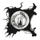 portal in to a story tht shows freedom tattoo design idea