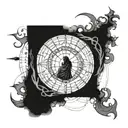 portal in to a story tht shows freedom tattoo design idea