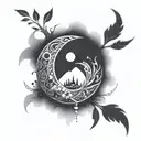 add elements of water and fire tattoo design idea