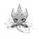 flute tattoo design idea