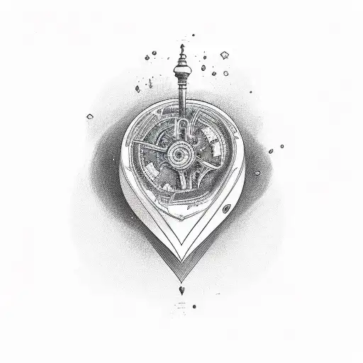 3 hearts, horizontal tattoo design idea